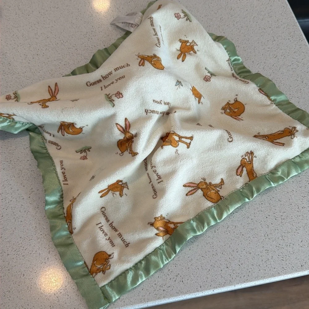 Guess How Much I Love You Bunny Plush Security Blanket Lovey Rabbit